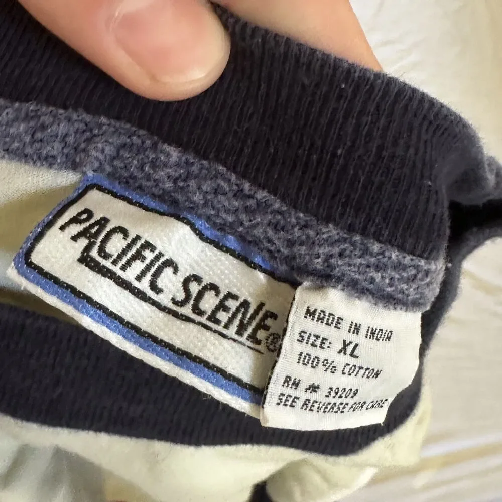 Y2K Beige & Black Color-Block Tee XL